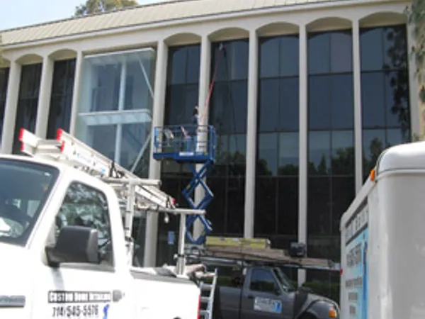 Commercial window cleaning service