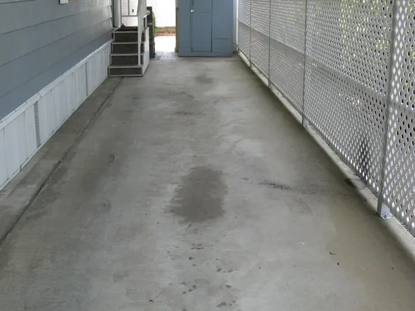 Oil removal from a concrete driveway