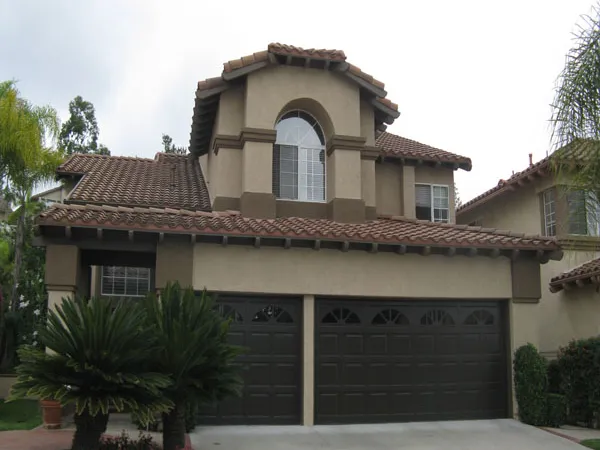 Pressure washing at a home