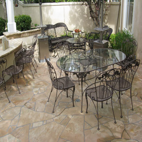 Patio hardscape after pressure washing service